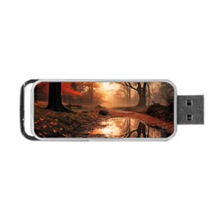 Trees Sunset Mist Portable Usb Flash (one Side) by pakminggu