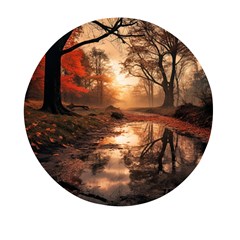 Trees Sunset Mist Mini Round Pill Box (pack Of 3) by pakminggu