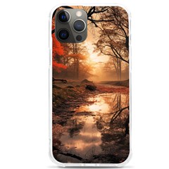 Trees Sunset Mist Iphone 12 Pro Max Tpu Uv Print Case by pakminggu