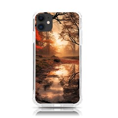 Trees Sunset Mist Iphone 11 Tpu Uv Print Case by pakminggu