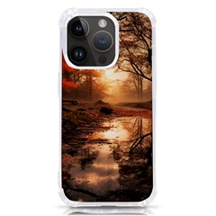 Trees Sunset Mist Iphone 14 Pro Tpu Uv Print Case by pakminggu