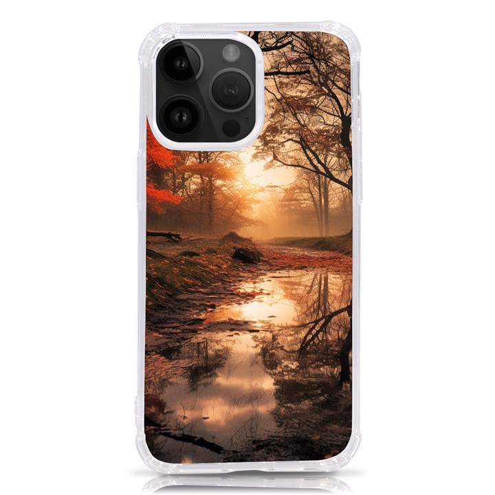 Trees Sunset Mist iPhone 14 Pro Max TPU UV Print Case