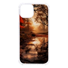 Trees Sunset Mist Iphone 13 Tpu Uv Print Case by pakminggu