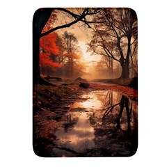 Trees Sunset Mist Rectangular Glass Fridge Magnet (4 Pack) by pakminggu