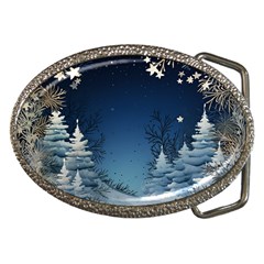 Christmas Night Winter Belt Buckles by pakminggu