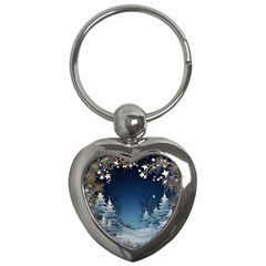 Christmas Night Winter Key Chain (heart) by pakminggu