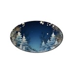 Christmas Night Winter Sticker Oval (10 pack) Front