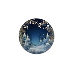 Christmas Night Winter Golf Ball Marker (4 Pack) by pakminggu