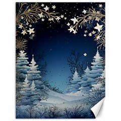 Christmas Night Winter Canvas 12  X 16  by pakminggu