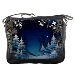 Christmas Night Winter Messenger Bag by pakminggu