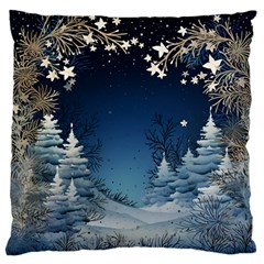 Christmas Night Winter Standard Premium Plush Fleece Cushion Case (two Sides) by pakminggu