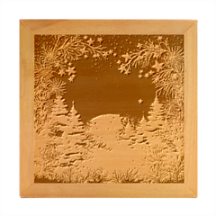 Christmas Night Winter Wood Photo Frame Cube by pakminggu