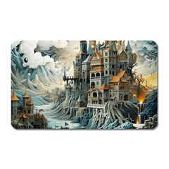 Castle Storm Sea Magnet (rectangular) by pakminggu