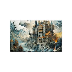 Castle Storm Sea Sticker Rectangular (100 Pack) by pakminggu