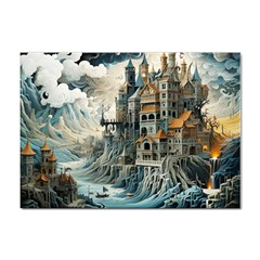 Castle Storm Sea Sticker A4 (10 Pack) by pakminggu