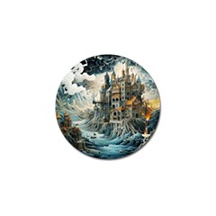 Castle Storm Sea Golf Ball Marker (4 Pack) by pakminggu