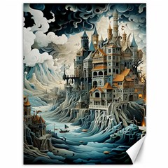 Castle Storm Sea Canvas 36  X 48  by pakminggu