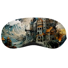 Castle Storm Sea Sleep Mask by pakminggu