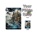 Castle Storm Sea Playing Cards 54 Designs (Mini) Front - Spade4