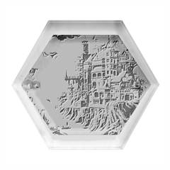 Castle Storm Sea Hexagon Wood Jewelry Box by pakminggu