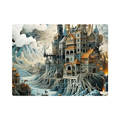 Castle Storm Sea Premium Plush Fleece Blanket (mini) by pakminggu