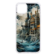 Castle Storm Sea Iphone 14 Plus Tpu Uv Print Case by pakminggu