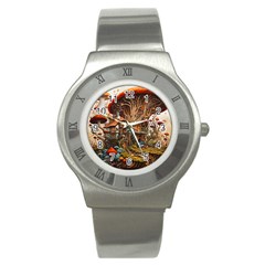 House Mushrooms Stainless Steel Watch by pakminggu