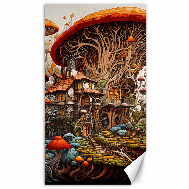 House Mushrooms Canvas 40  x 72 