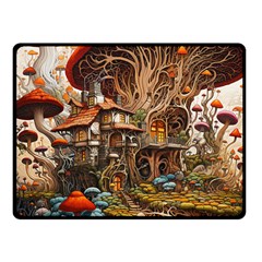 House Mushrooms Fleece Blanket (small) by pakminggu