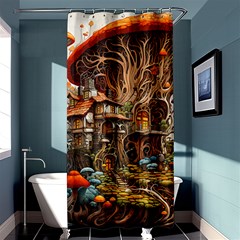 House Mushrooms Shower Curtain 36  X 72  (stall)  by pakminggu