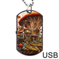 House Mushrooms Dog Tag Usb Flash (two Sides) by pakminggu