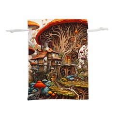 House Mushrooms Lightweight Drawstring Pouch (m) by pakminggu