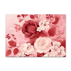 Red Pink Flower Petal Leaves Sticker A4 (10 Pack) by pakminggu