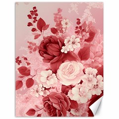 Red Pink Flower Petal Leaves Canvas 18  X 24  by pakminggu