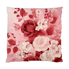 Red Pink Flower Petal Leaves Standard Cushion Case (one Side) by pakminggu