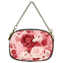 Red Pink Flower Petal Leaves Chain Purse (two Sides) by pakminggu