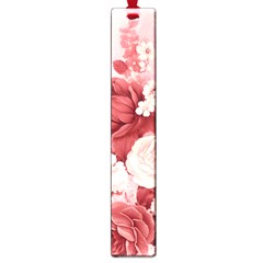 Red Pink Flower Petal Leaves Large Book Marks by pakminggu