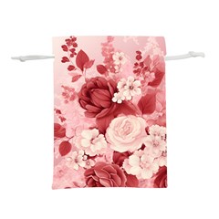 Red Pink Flower Petal Leaves Lightweight Drawstring Pouch (m) by pakminggu