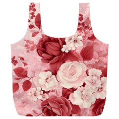 Red Pink Flower Petal Leaves Full Print Recycle Bag (xxl) by pakminggu