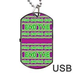 The End Pattern Dog Tag Usb Flash (two Sides) by pakminggu