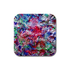 Flow Iv Rubber Square Coaster (4 Pack) by kaleidomarblingart