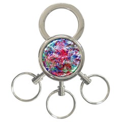 Flow Iv 3-ring Key Chain by kaleidomarblingart