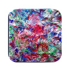 Flow Iv Square Metal Box (black) by kaleidomarblingart