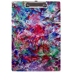 Flow Iv A4 Acrylic Clipboard by kaleidomarblingart