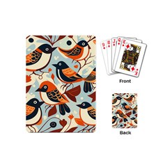 Vintage Birds Pattern Playing Cards Single Design (mini) by Valentinaart