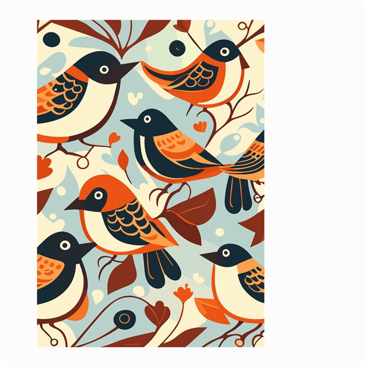 Vintage Birds pattern Small Garden Flag (Two Sides)