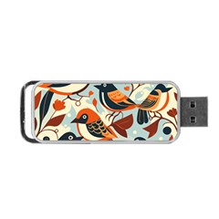 Vintage Birds Pattern Portable Usb Flash (one Side) by Valentinaart