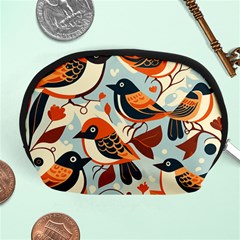 Vintage Birds Pattern Accessory Pouch (medium) by Valentinaart