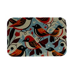 Vintage Birds Pattern Open Lid Metal Box (silver)   by Valentinaart