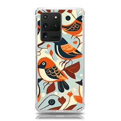 Vintage Birds Pattern Samsung Galaxy S20 Ultra 6 9 Inch Tpu Uv Case by Valentinaart